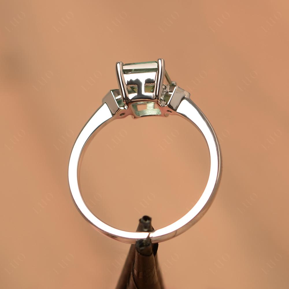 Emerald Cut Green Sapphire Engagement Ring - LUO Jewelry