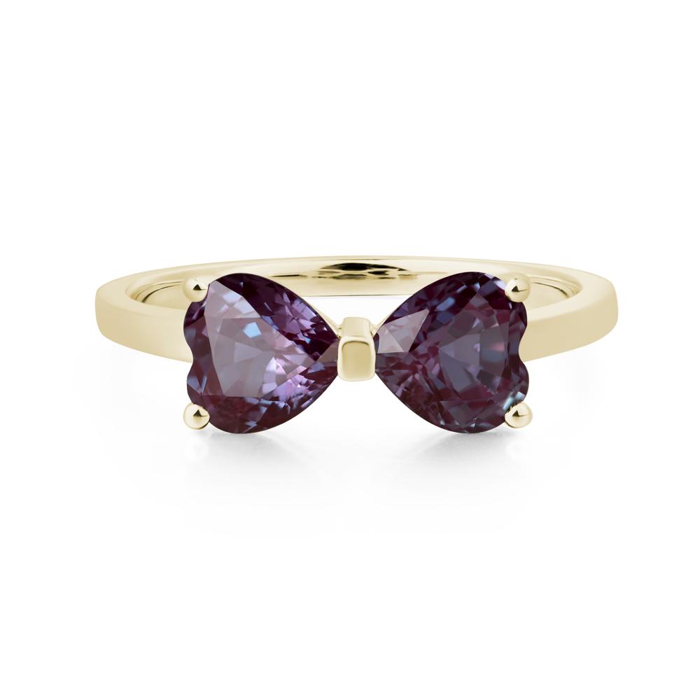 Heart Shaped Alexandrite Mothers Ring - LUO Jewelry #metal_14k yellow gold
