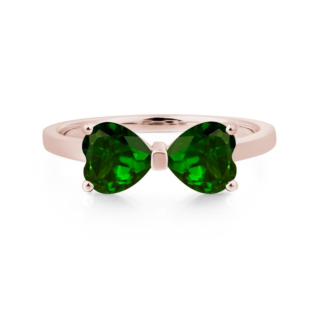 Heart Shaped Diopside Mothers Ring - LUO Jewelry #metal_14k rose gold