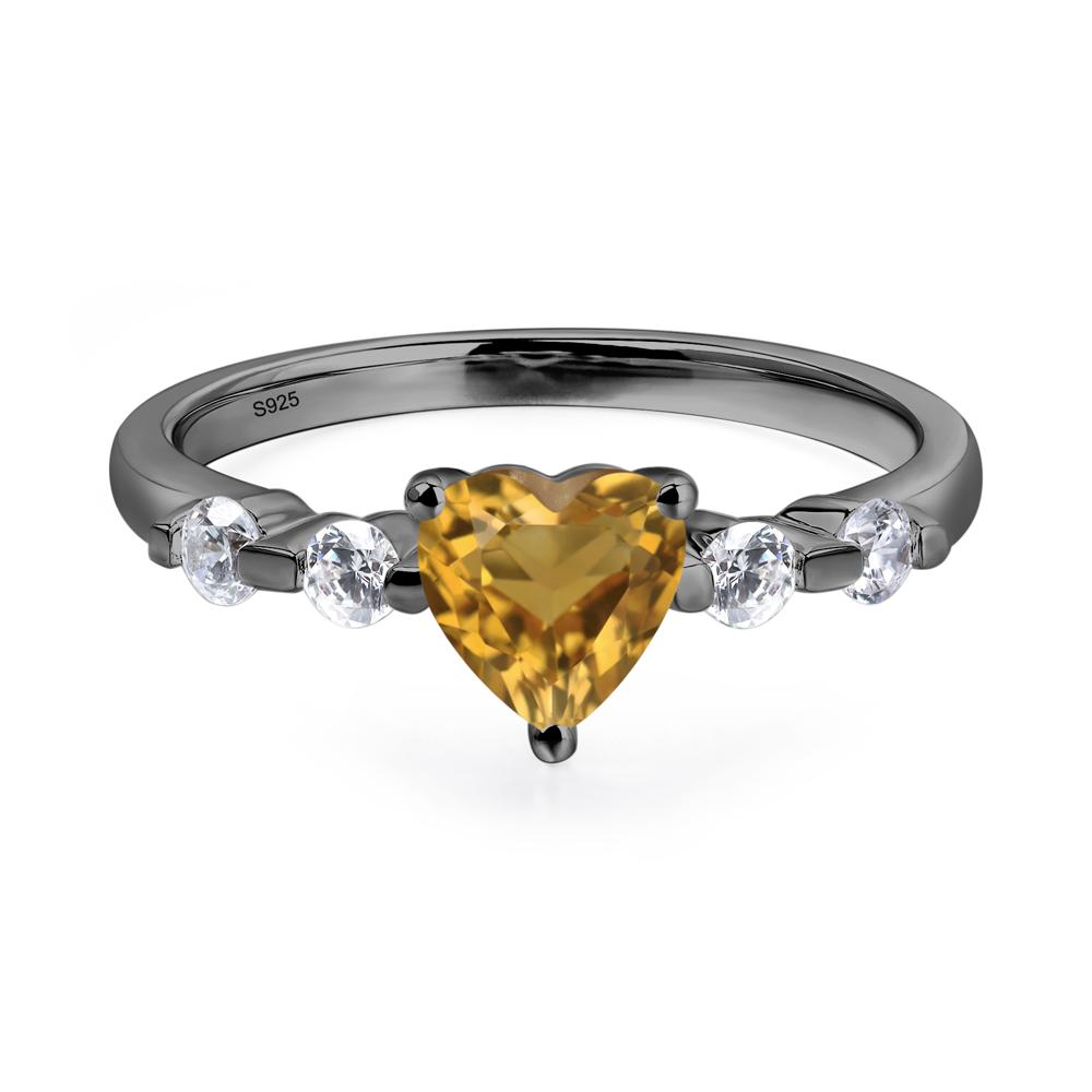 Natural Citrine 925 Sterling Silver Handmade Ring - Cushion Cut, Yellow Gemstone, Valentine's Gift B-562
