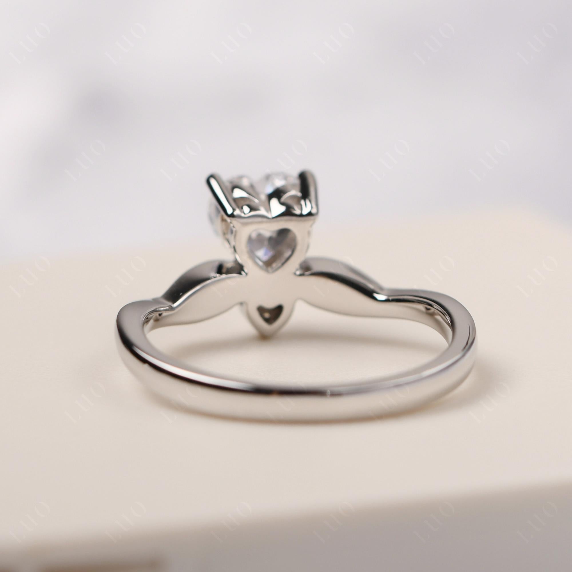 Dainty Twisted Cubic Zirconia Engagement Ring - LUO Jewelry