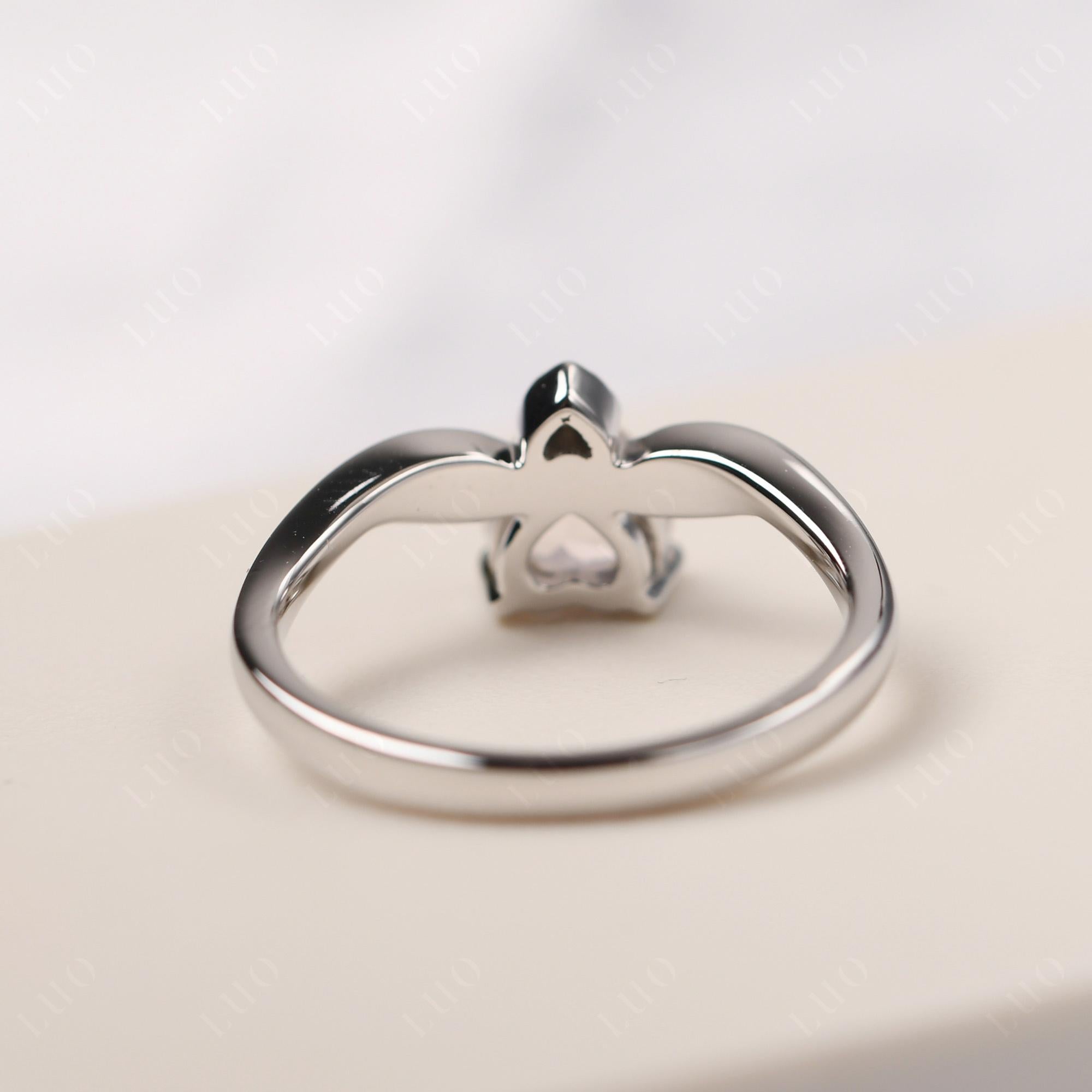 Dainty Twisted Rose Quartz Engagement Ring - LUO Jewelry