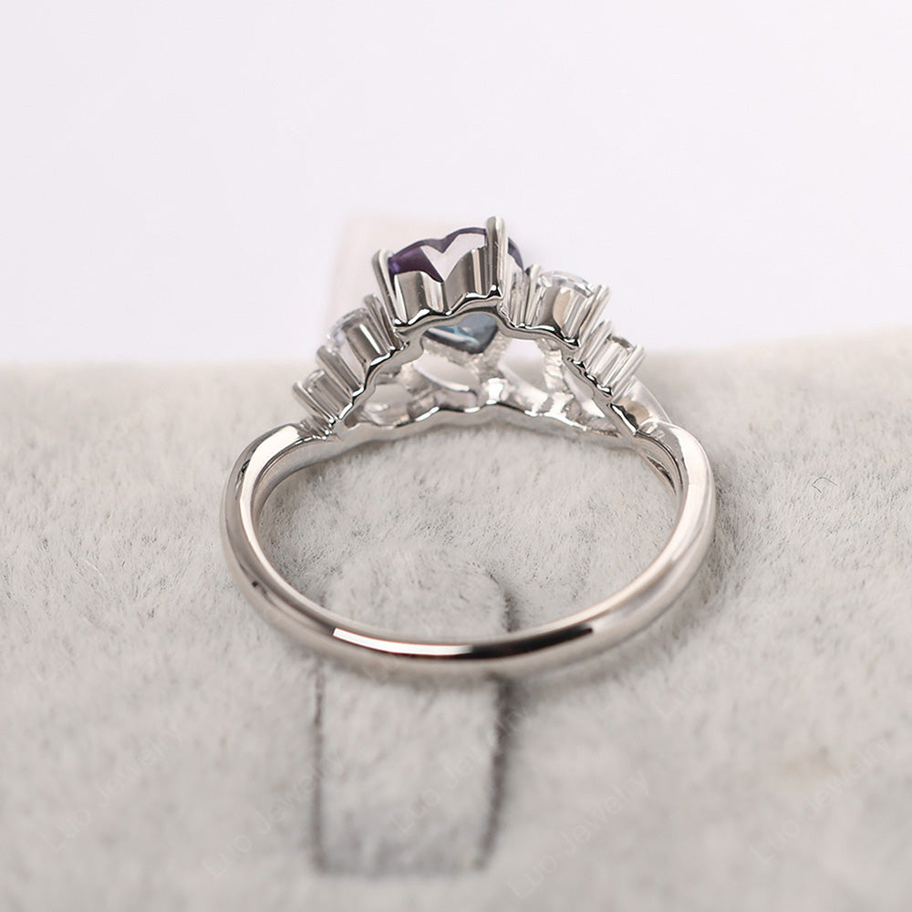 Heart Shaped Alexandrite Cluster Ring - LUO Jewelry