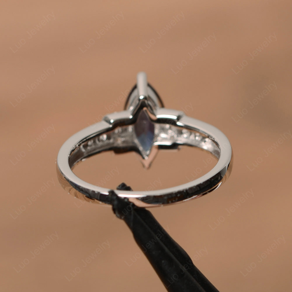 Marquise Cut Alexandrite Engagement Ring Gold - LUO Jewelry
