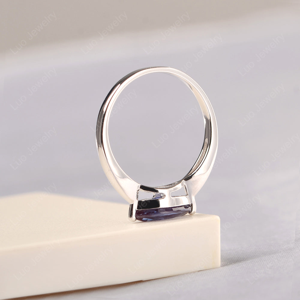 East West Marquise Cut Alexandrite Solitaire Ring - LUO Jewelry