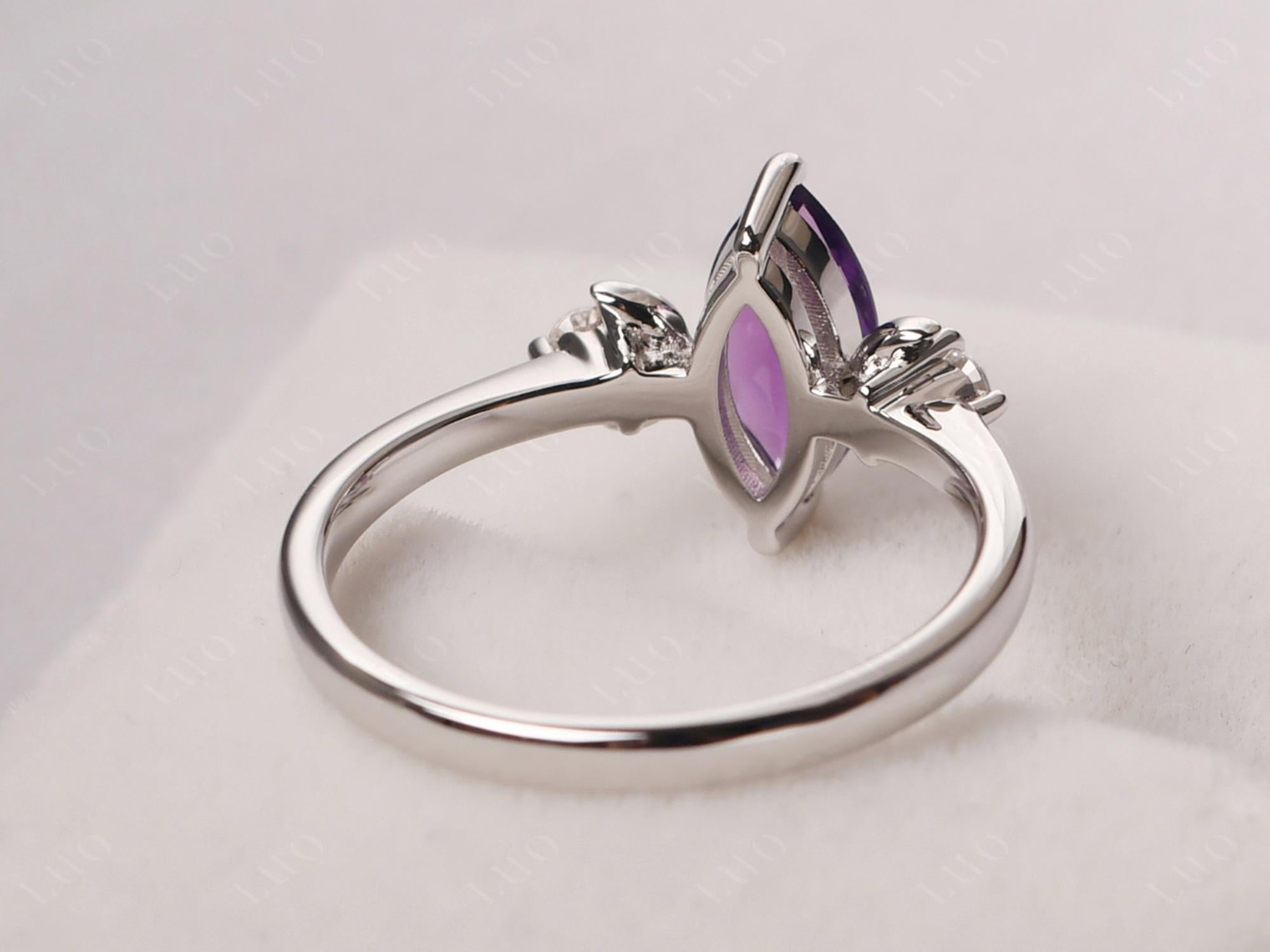 Moon Inspired Amethyst Engagement Ring - LUO Jewelry