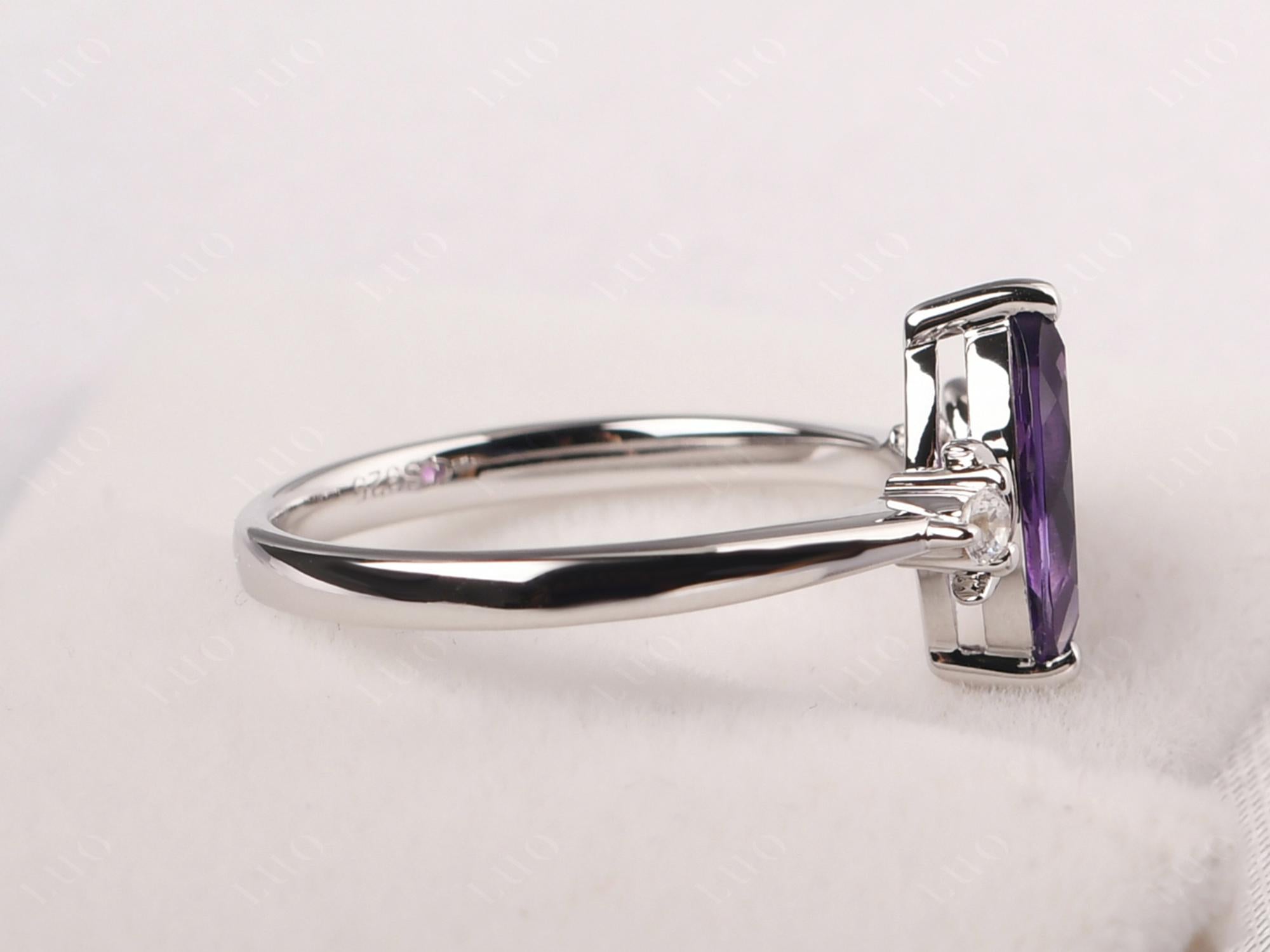 Moon Inspired Amethyst Engagement Ring - LUO Jewelry