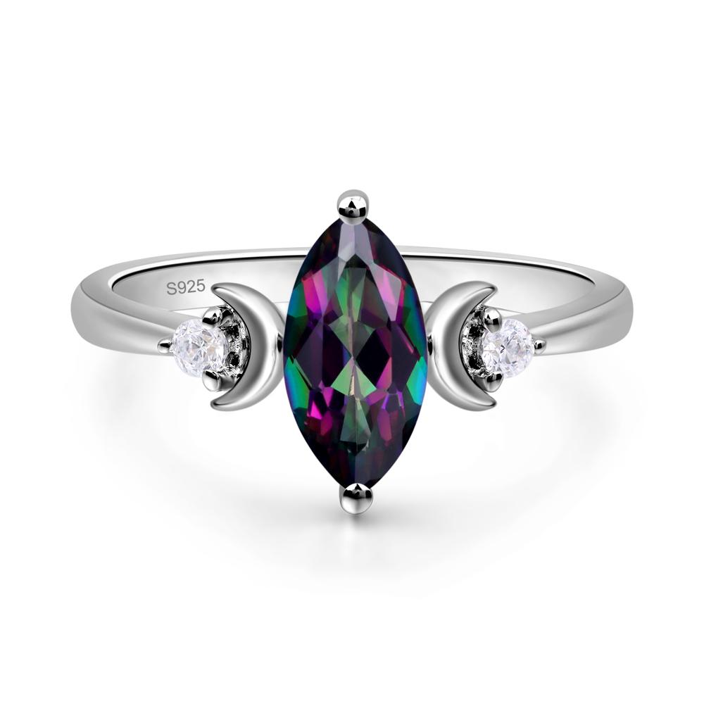Moon Inspired Mystic Topaz Engagement Ring - LUO Jewelry #metal_sterling silver