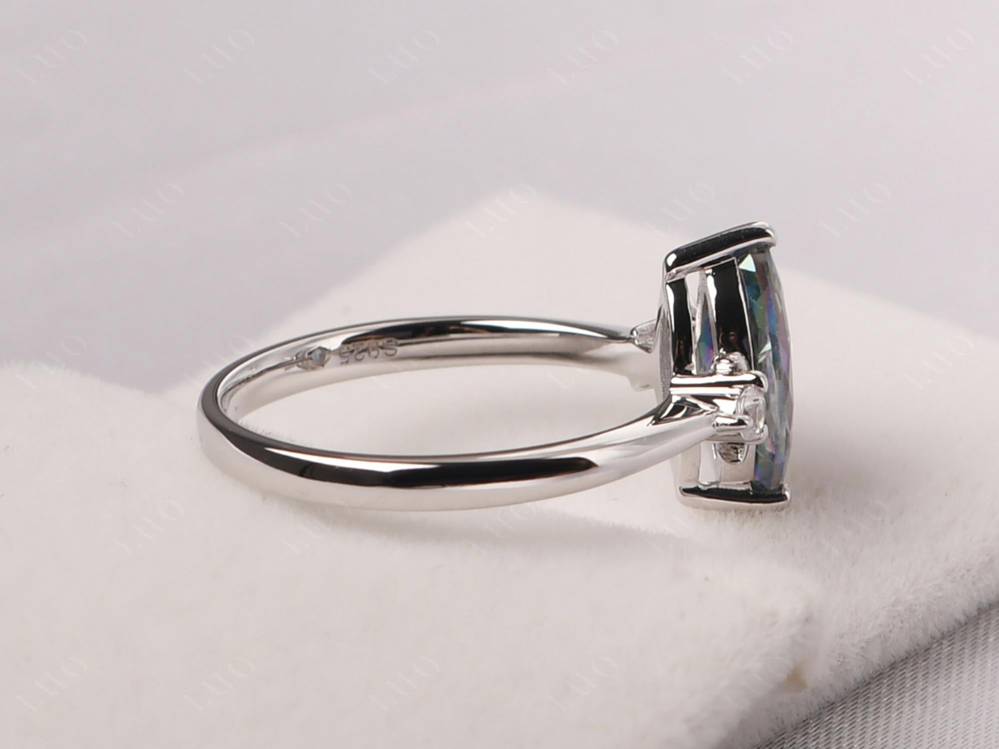 Moon Inspired Mystic Topaz Engagement Ring - LUO Jewelry