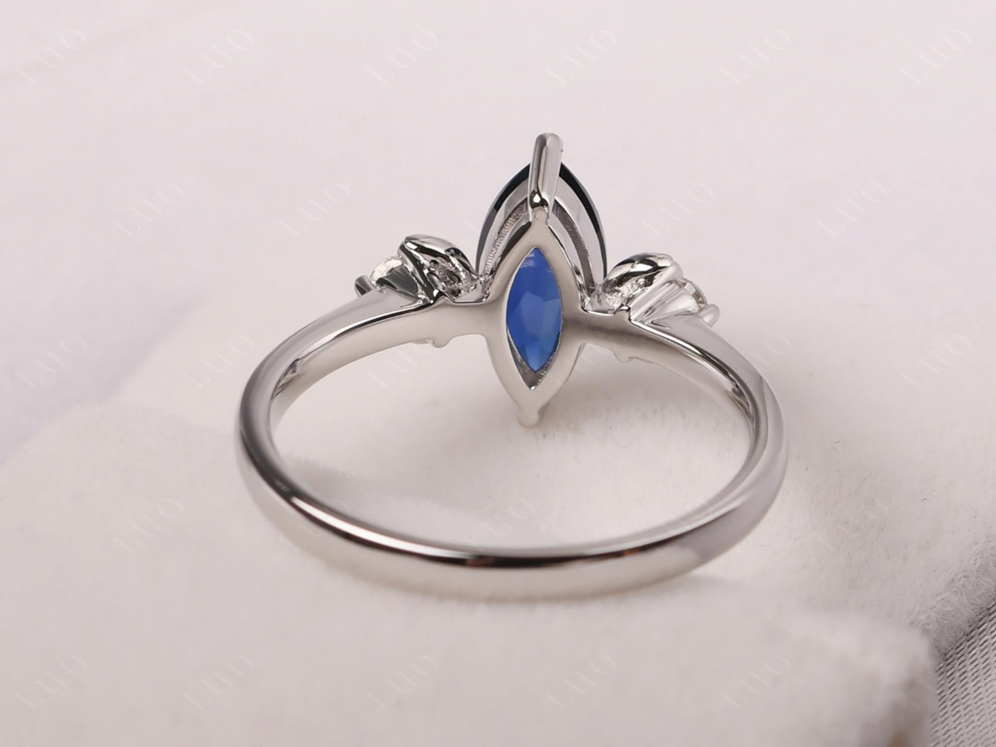 Moon Inspired Sapphire Engagement Ring - LUO Jewelry