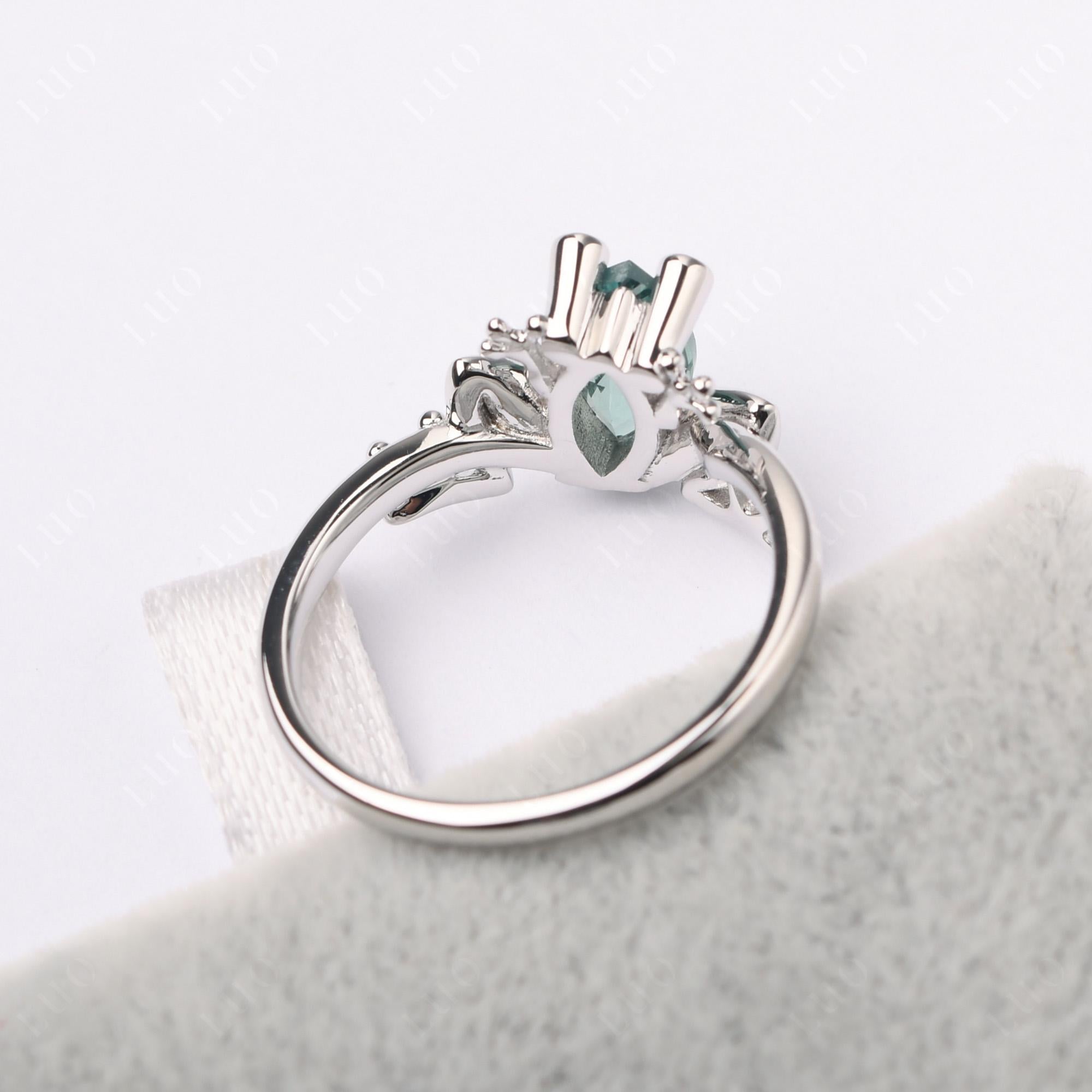 Marquise Cut Green Sapphire Frog Ring - LUO Jewelry