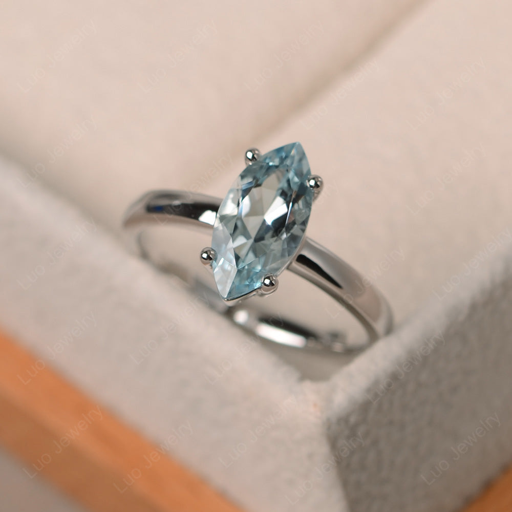 Marquise Aquamarine Ring - LUO Jewelry