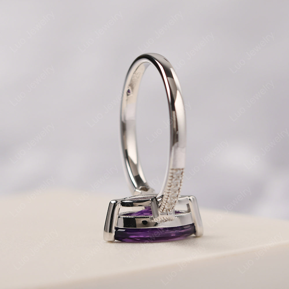 Marquise Cut Amethyst Promise Ring Gold - LUO Jewelry