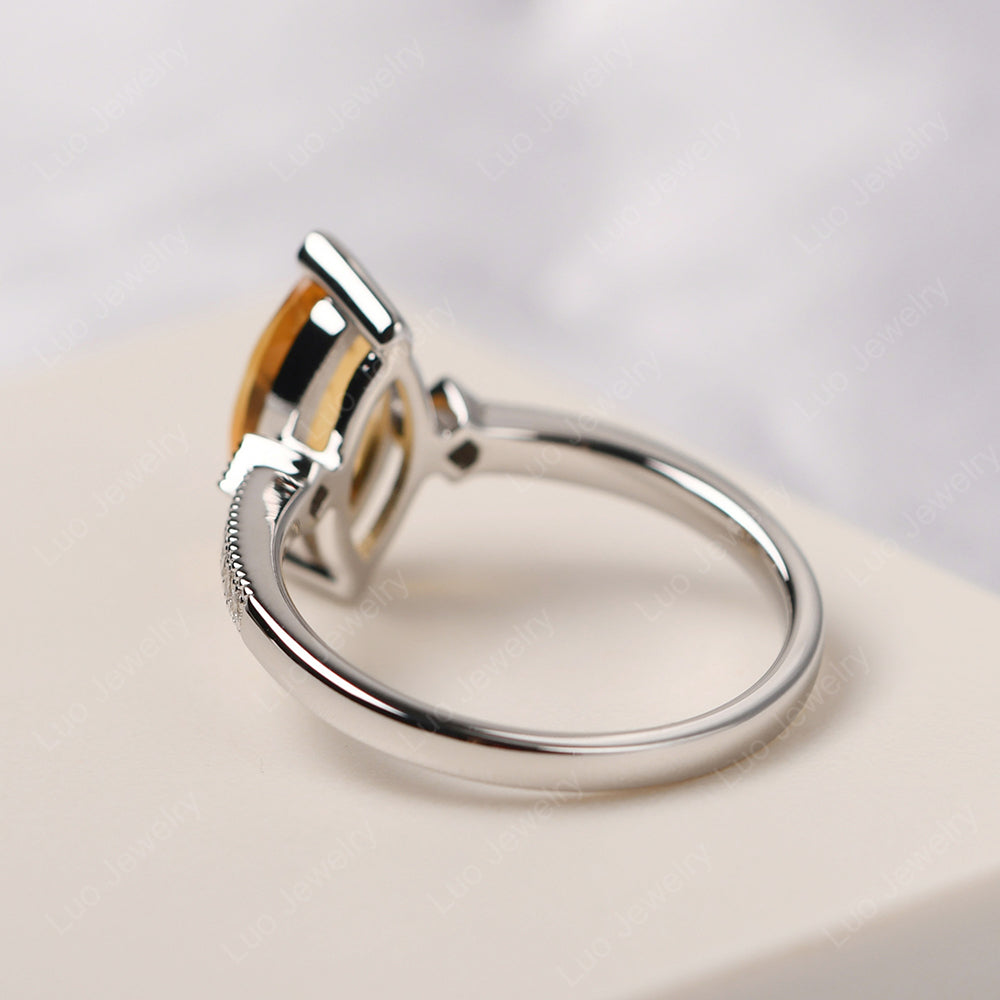 Marquise Cut Citrine Promise Ring Gold - LUO Jewelry