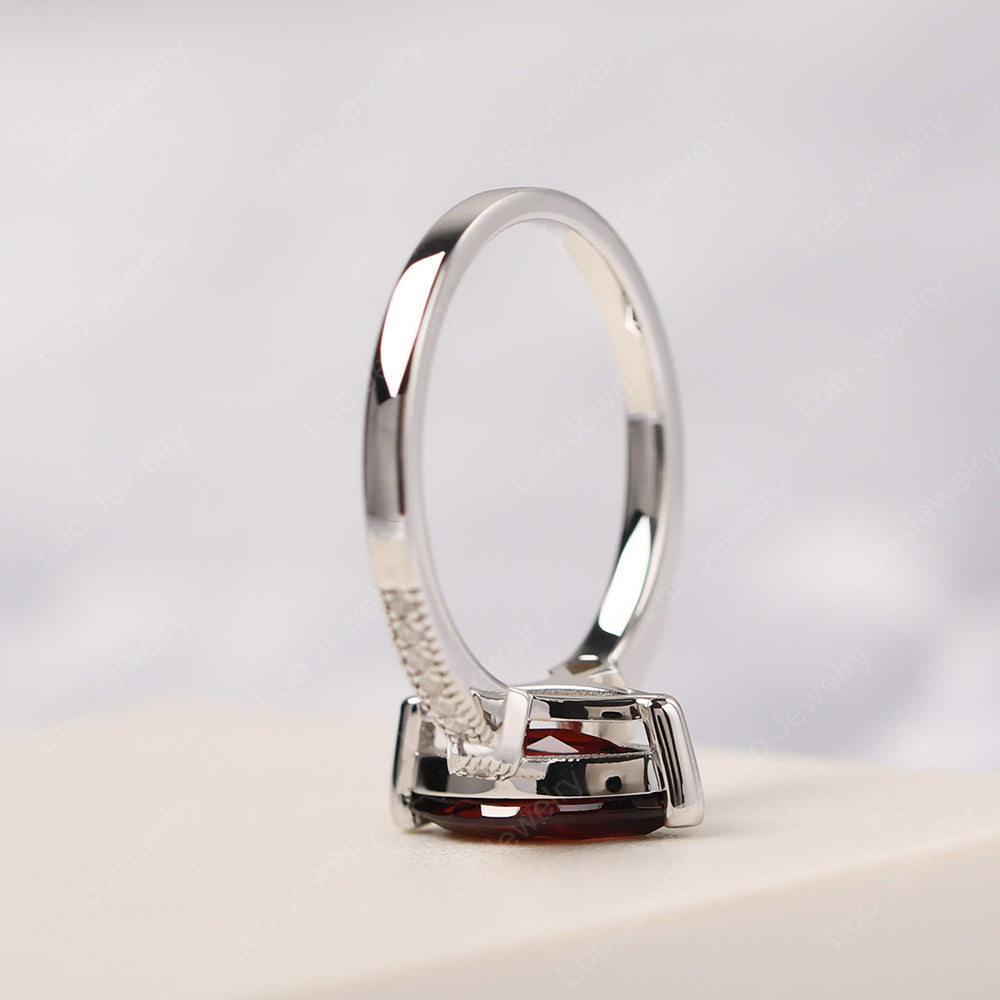 Marquise Cut Garnet Promise Ring Gold - LUO Jewelry
