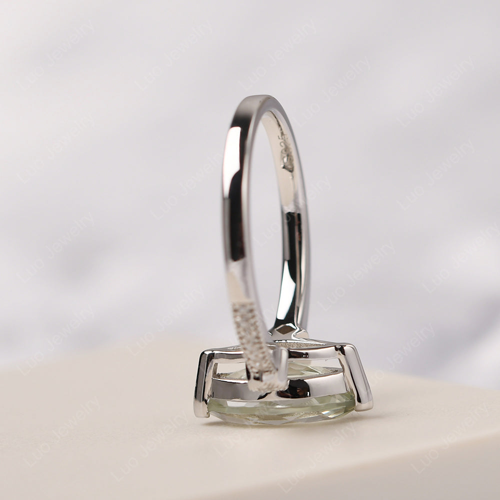 Marquise Cut Green Amethyst Promise Ring Gold - LUO Jewelry