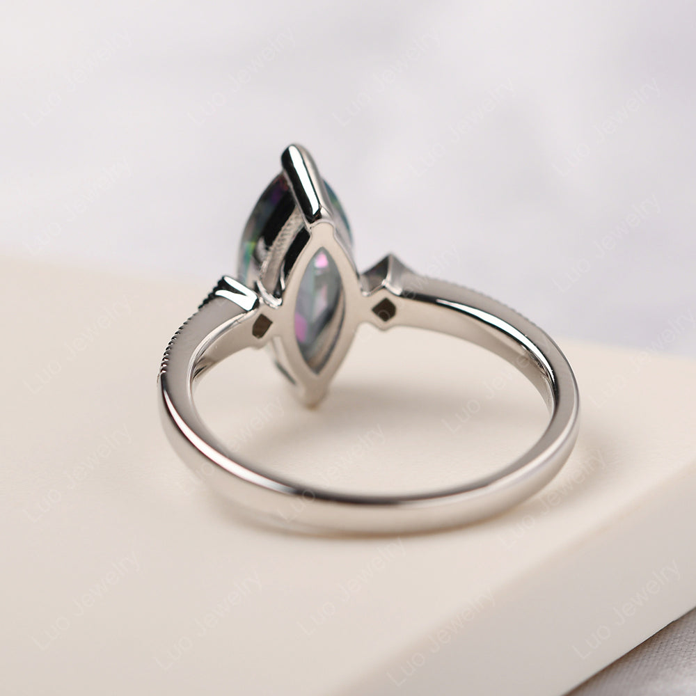 Marquise Cut Mystic Topaz Promise Ring Gold - LUO Jewelry