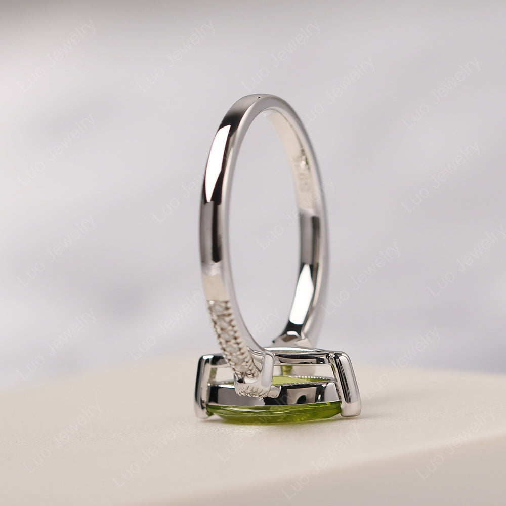 Marquise Cut Peridot Promise Ring Gold - LUO Jewelry