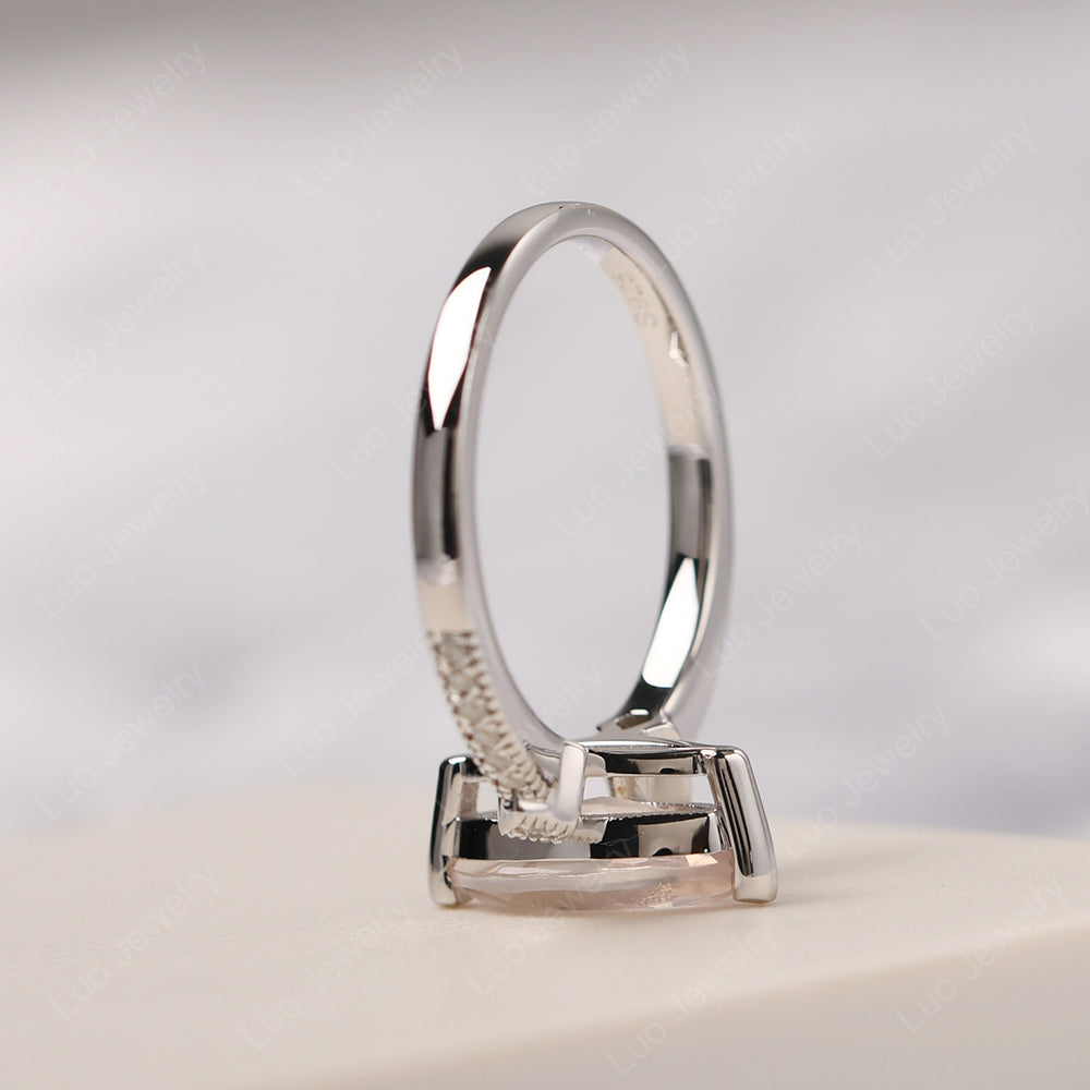 Marquise Cut Rose Quartz Promise Ring Gold - LUO Jewelry