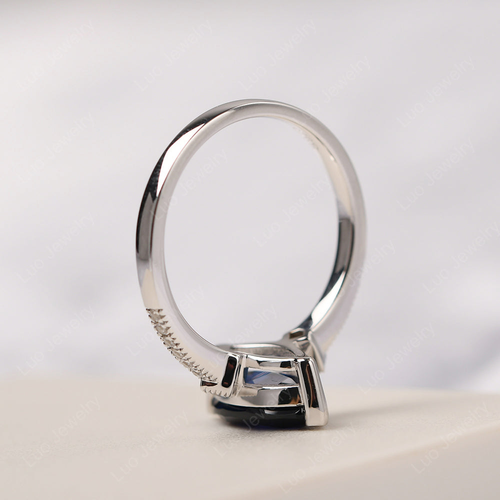 Marquise Cut Lab Sapphire Promise Ring Gold - LUO Jewelry