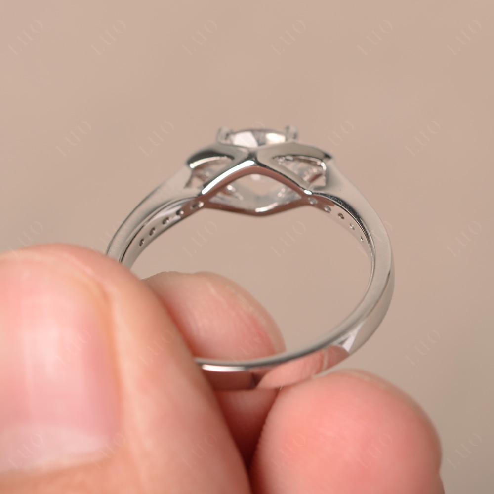 Petite Oval Horizontal Moonstone Ring - LUO Jewelry