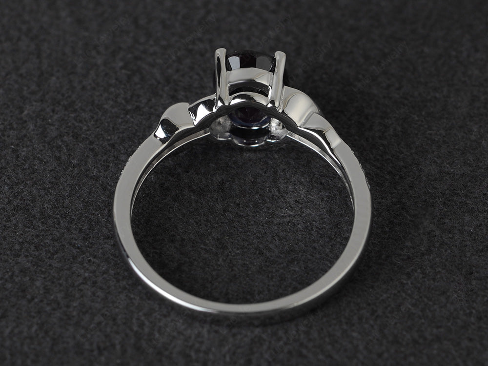 Oval Alexandrite Ring Engagement Ring - LUO Jewelry