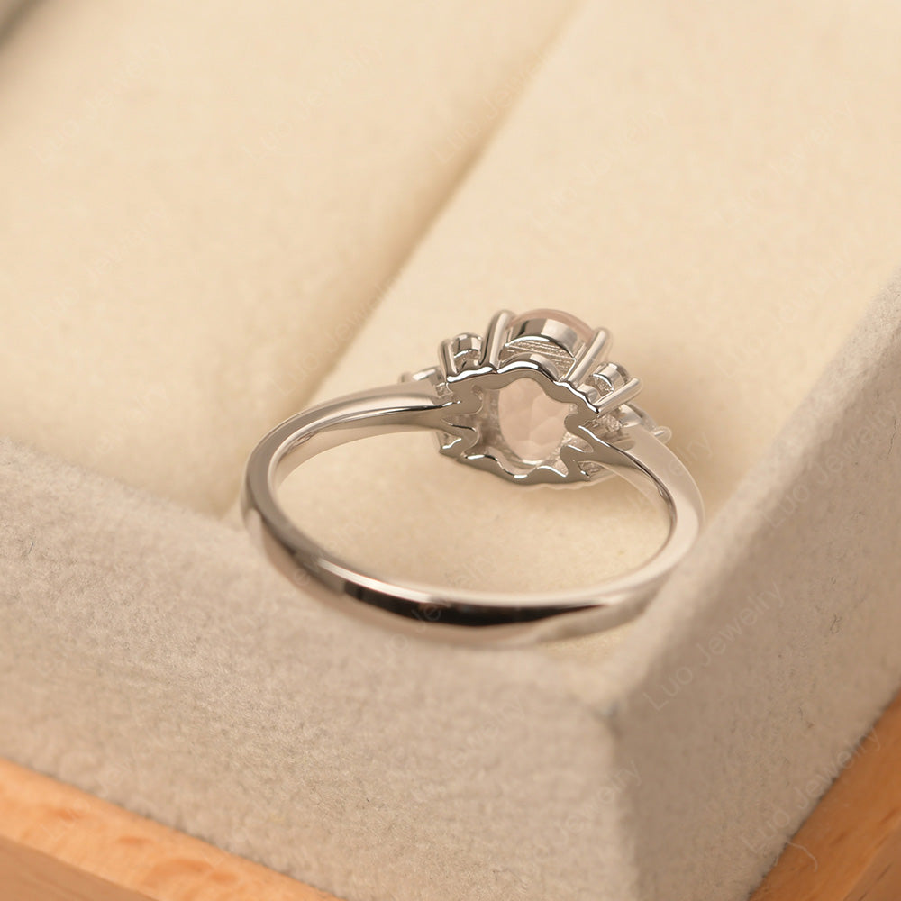 Oval Cut Rose Quartz Engagement Rings Rose Gold - LUO Jewelry