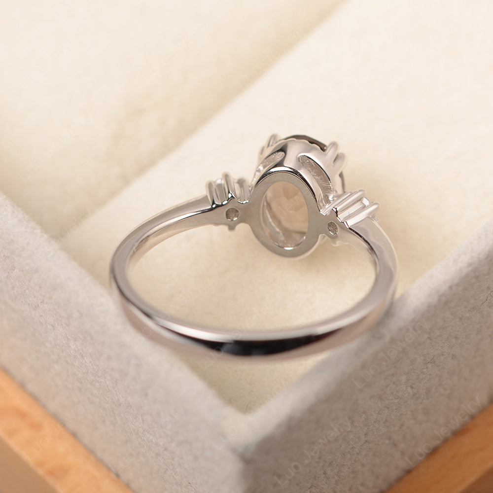 Vintage Oval Smoky Quartz  Engagement Ring - LUO Jewelry