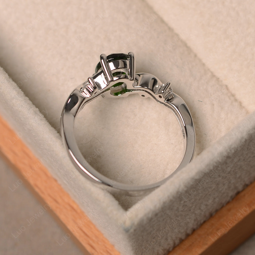 Oval Eccentric Diopside Ring Yellow Gold - LUO Jewelry