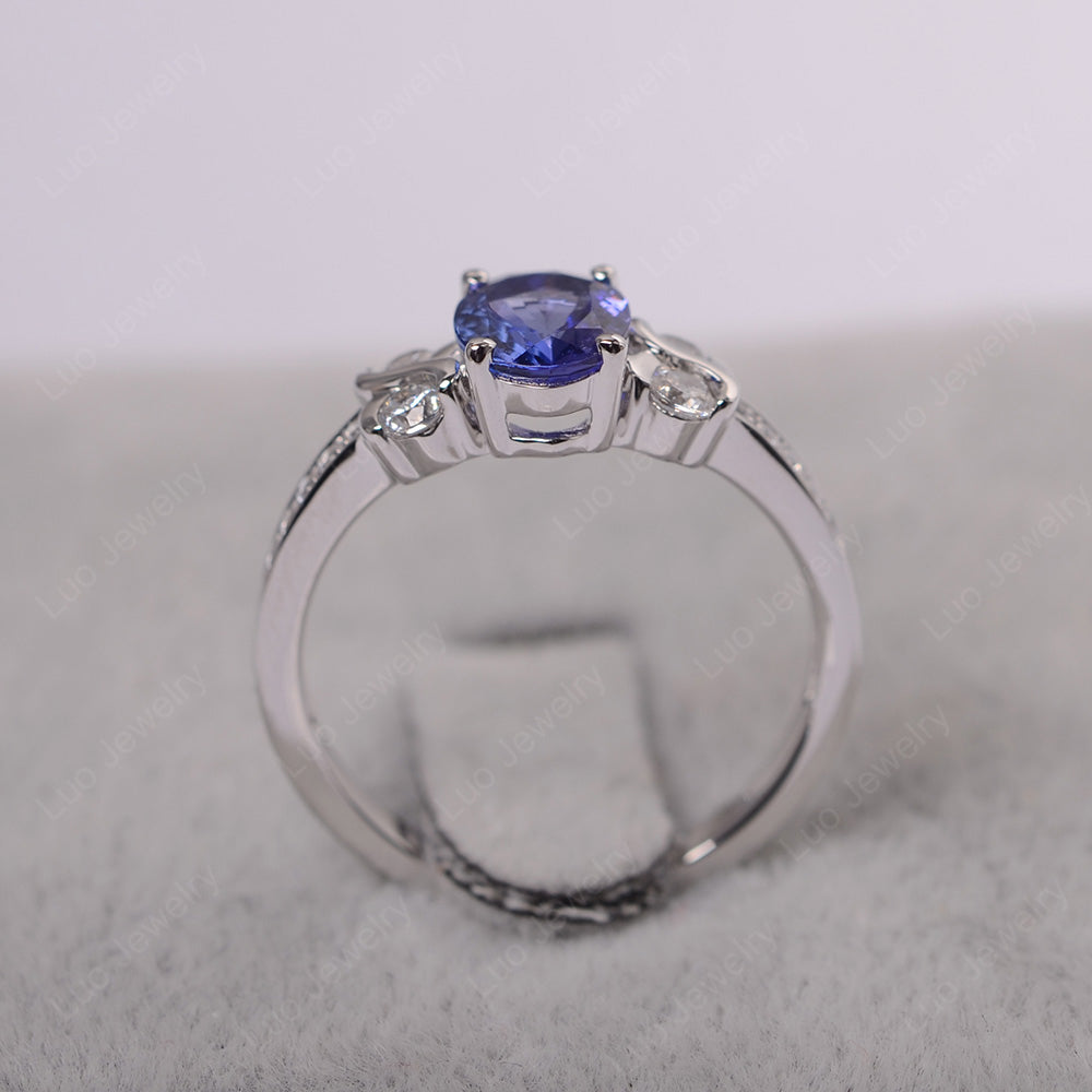 Oval Cut Tanzanite Infinity Stone Ring - LUO Jewelry