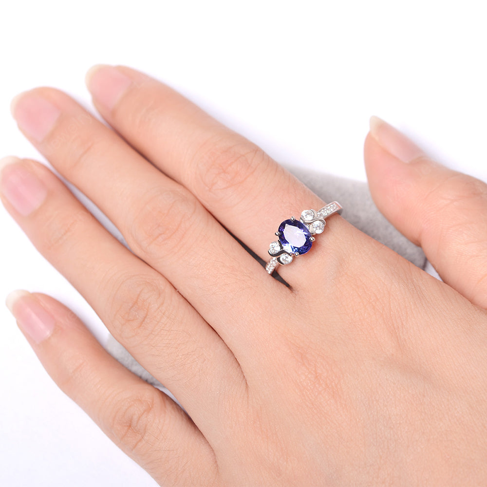 Oval Cut Tanzanite Infinity Stone Ring - LUO Jewelry