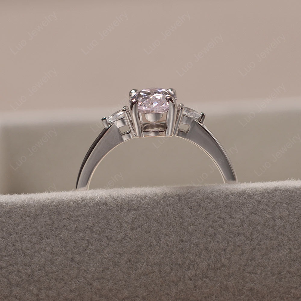 Simple Oval Cut Cubic Zirconia Ring Yellow Gold - LUO Jewelry