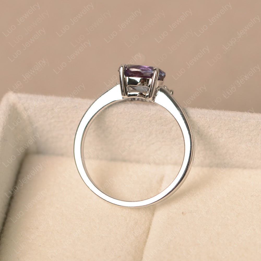 Vintage Alexandrite Ring East West Oval Cut Ring - LUO Jewelry