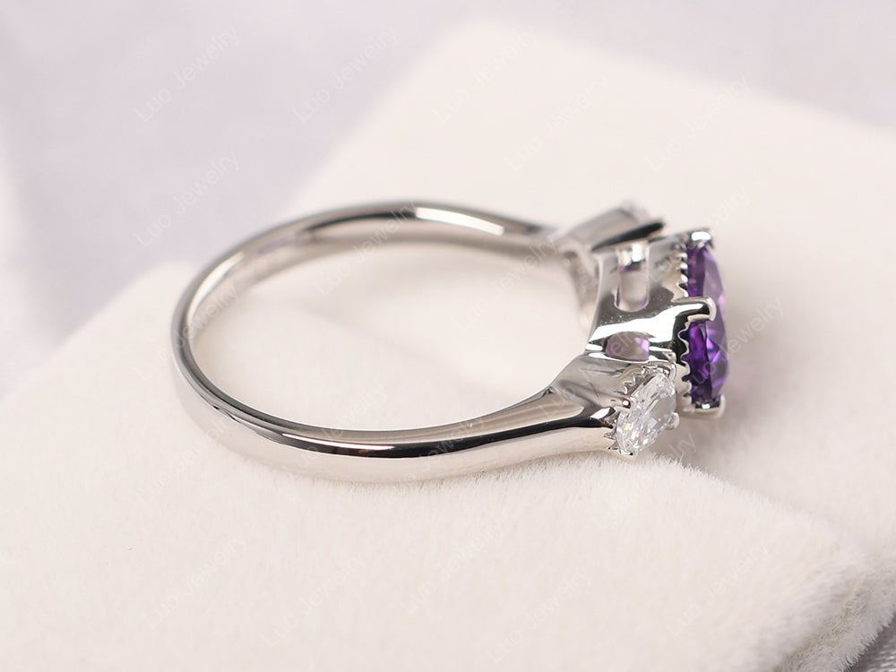Oval Amethyst Mothers Ring - LUO Jewelry