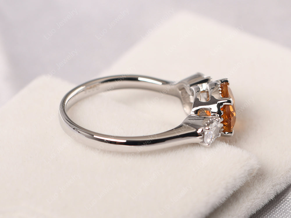 Oval Citrine Mothers Ring - LUO Jewelry