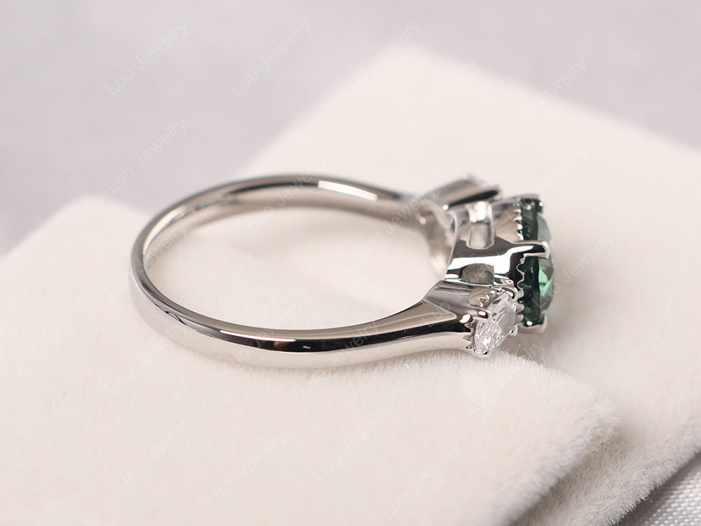 Oval Green Sapphire Mothers Ring - LUO Jewelry