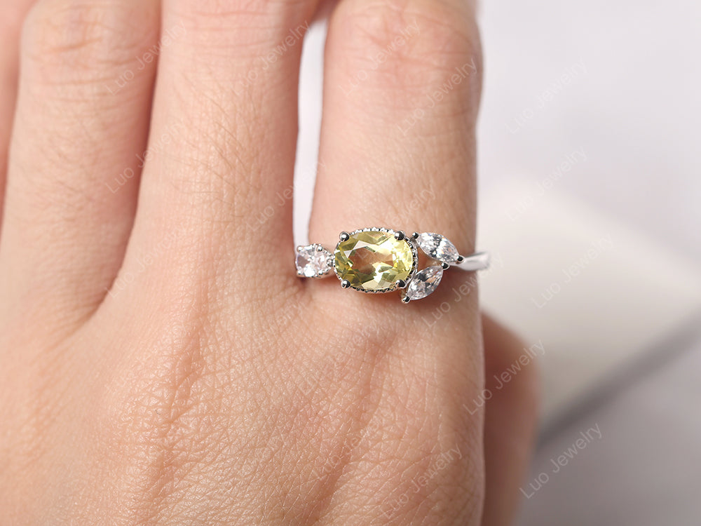 Oval Lemon Quartz Mothers Ring - LUO Jewelry