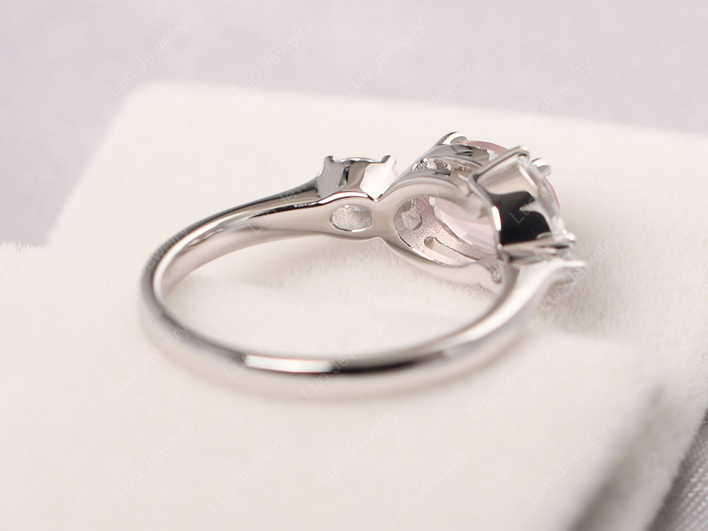 Oval Rose Quartz Mothers Ring - LUO Jewelry