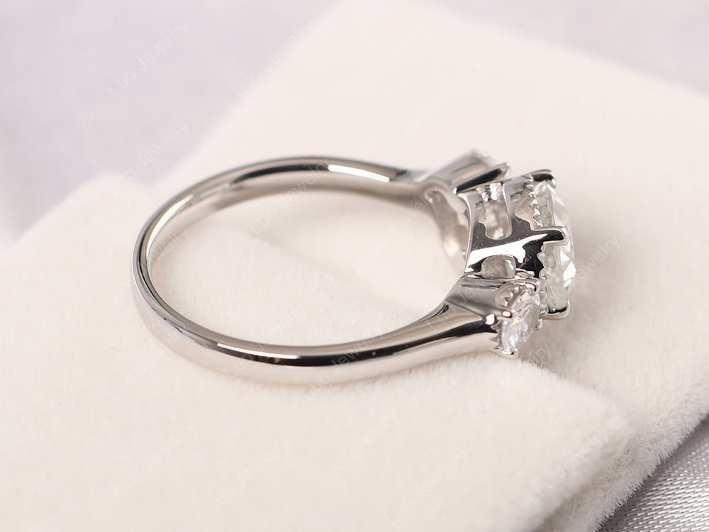 Oval White Topaz Mothers Ring - LUO Jewelry