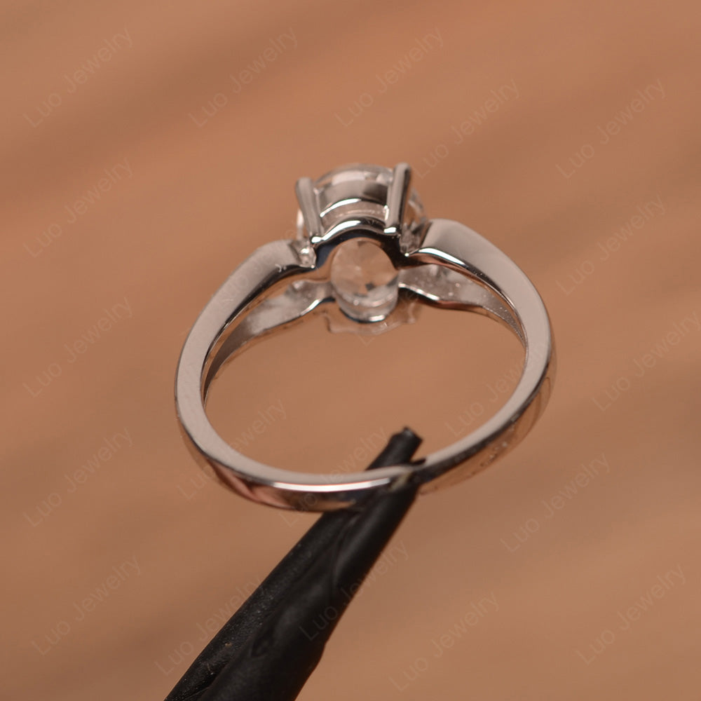 Unique White Topaz Vintage Ring Sterling Silver - LUO Jewelry