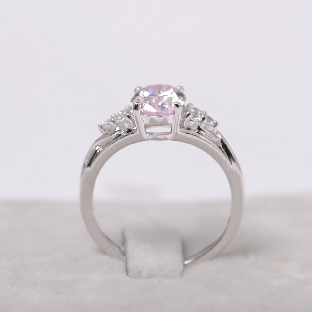 Cubic Zirconia Ring Oval Cut Engagement Ring Gold - LUO Jewelry