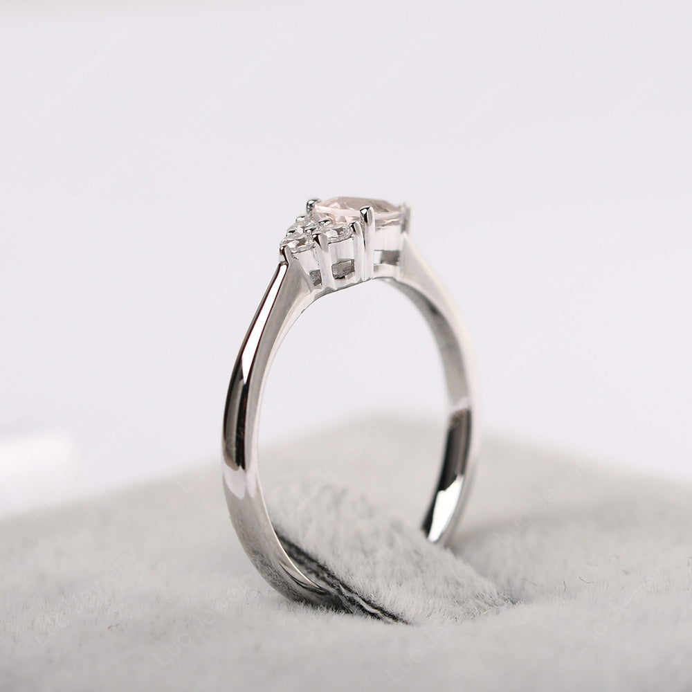 Pear Shaped Morganite Ring For Baby Girl - LUO Jewelry