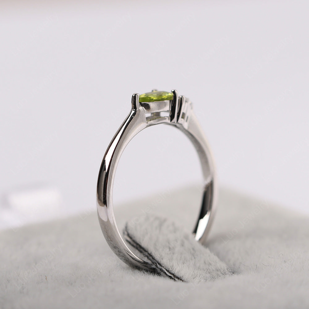 Pear Shaped Peridot Ring For Baby Girl - LUO Jewelry