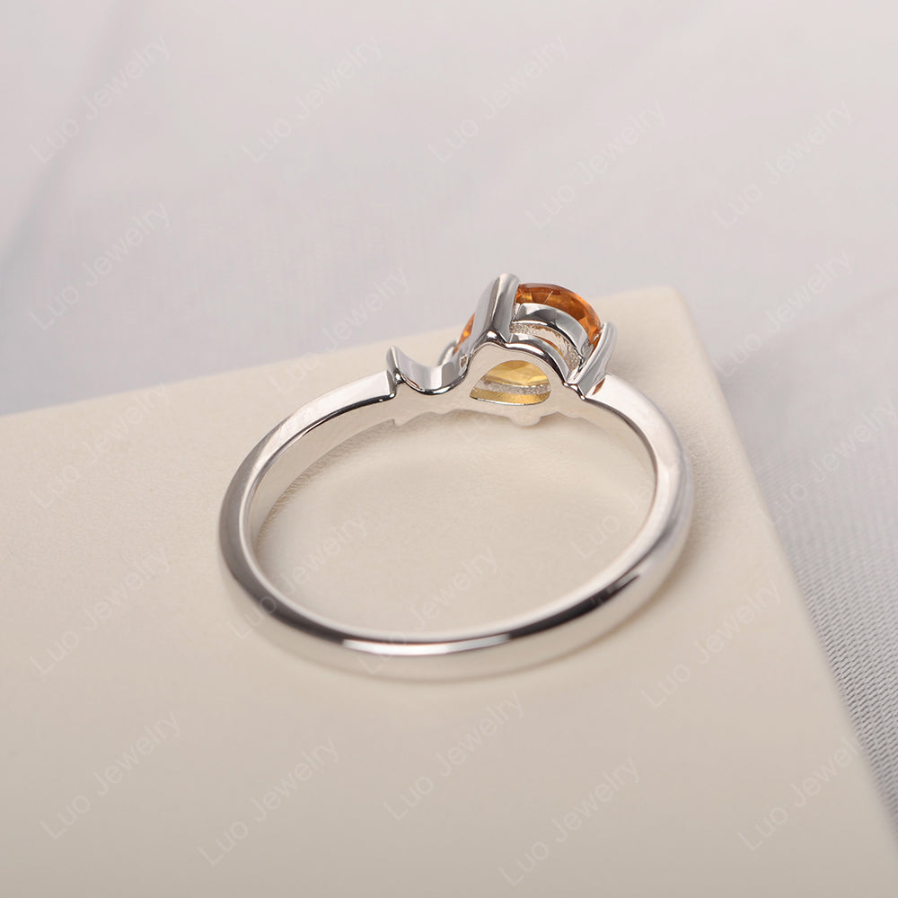 Pear Shaped Citrine Ring Fish Ring - LUO Jewelry