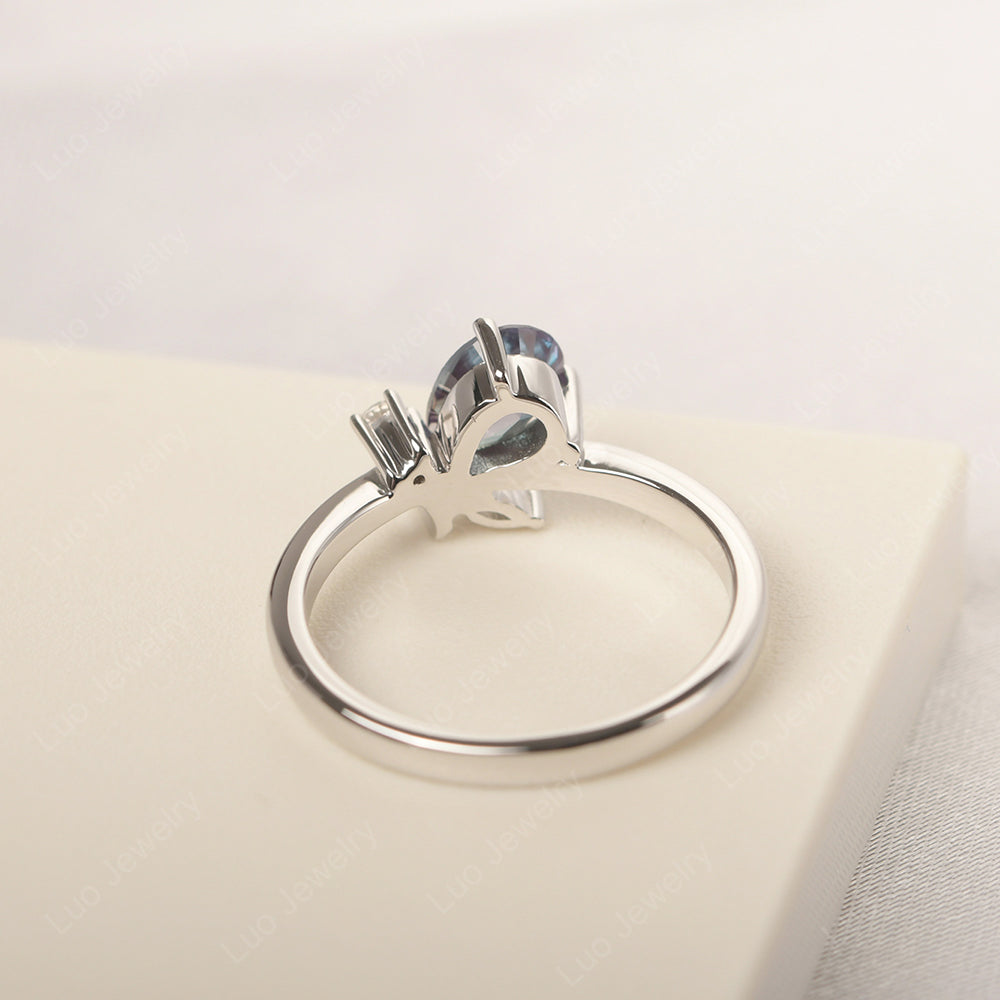 Alexandrite Engagement Ring Butterfly Ring - LUO Jewelry