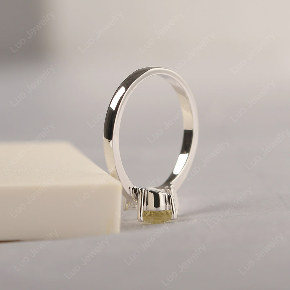 Lemon Quartz Engagement Ring Butterfly Ring - LUO Jewelry