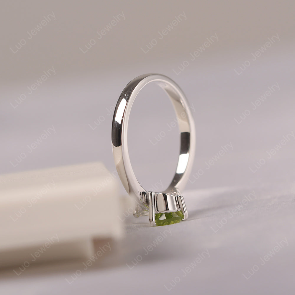 Peridot Engagement Ring Butterfly Ring - LUO Jewelry