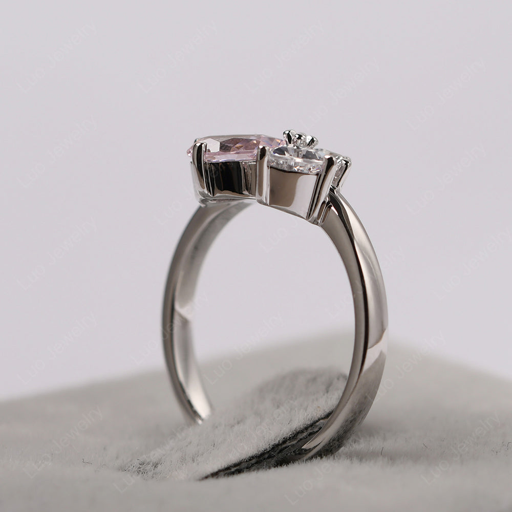 Pear Cubic Zirconia Cluster Engagement Ring - LUO Jewelry