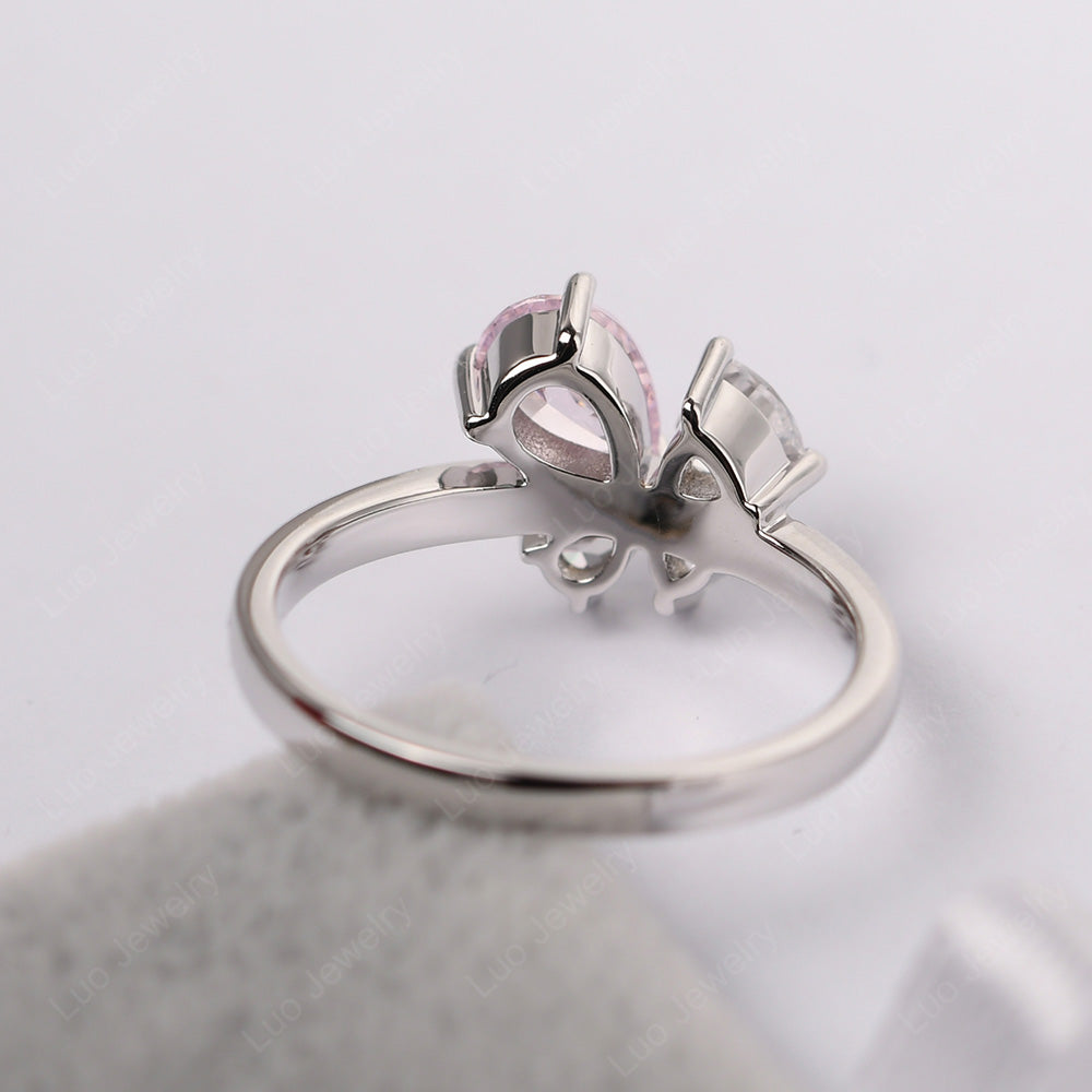 Pear Cubic Zirconia Cluster Engagement Ring - LUO Jewelry