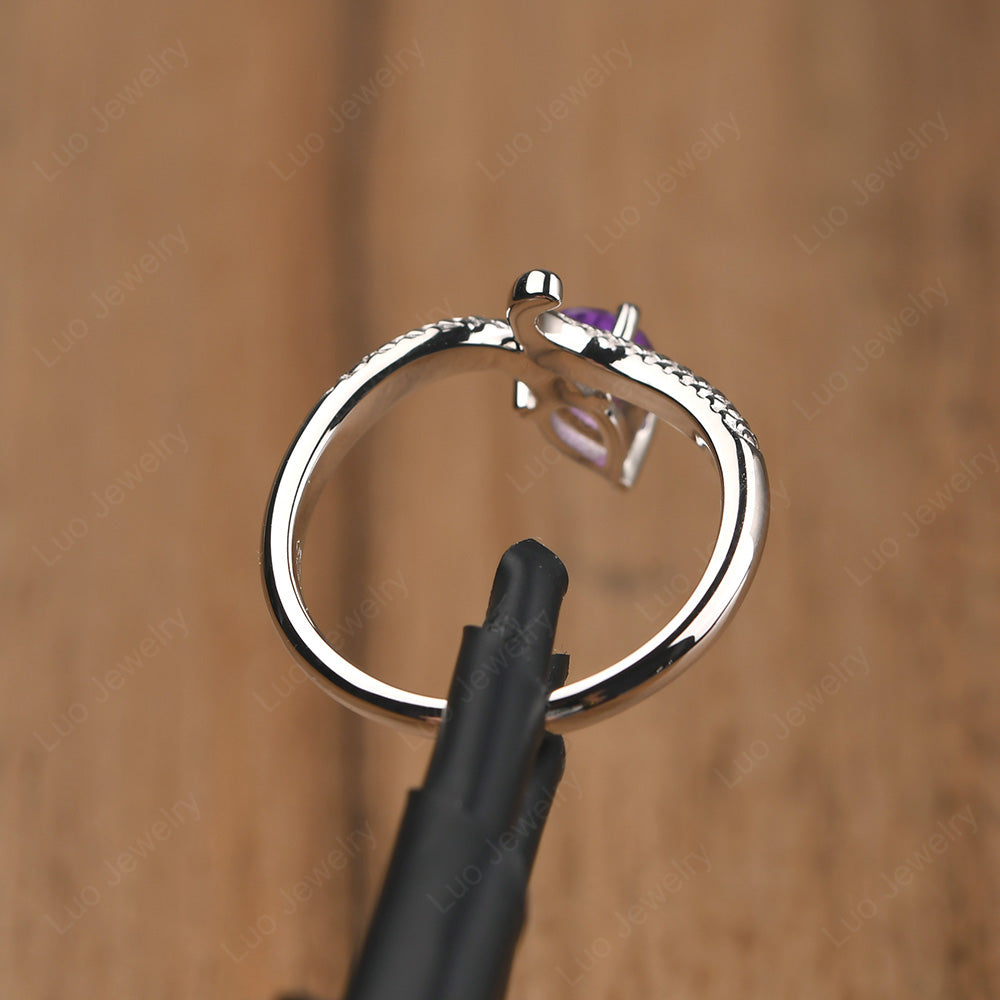 Amethyst Snake Ring - LUO Jewelry